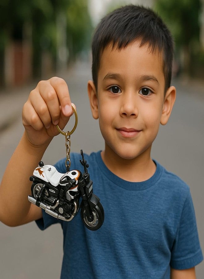 ZAFCO Mini Pushback Moving Bike Keychain for Kids | Toy keycahin for Boys Girls Gift | Decor for Kids backpack | Birthday Gift for Children | 1 Piece Random (Bike) - Image 4
